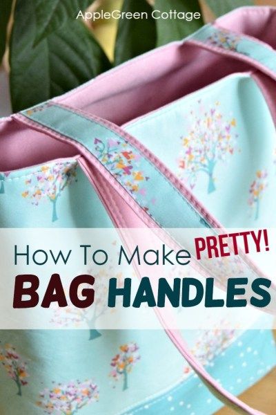 See how to make diy purse handles. Prettier, sturdier, and so easy you'll never want to sew your bag straps any other way! See how to make bag handles - easy and beautiful! #bagmaking #bagsewing #sewingbags Sacs Tote Bags, Tote Bags Sewing, Sewing Purses, Sew Bags, Diy Tote Bag, Diy Purse Handles, Diy Purse Strap, Tote Bag Straps, Handbag Handles