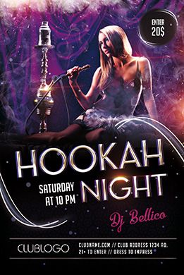 hookah night free psd flyer template dj flyer pinterest free hookah flyer template free