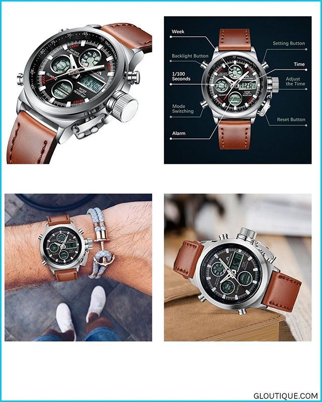 19.99 Mens Sports Watches Men Military Waterproof Big Face Analog