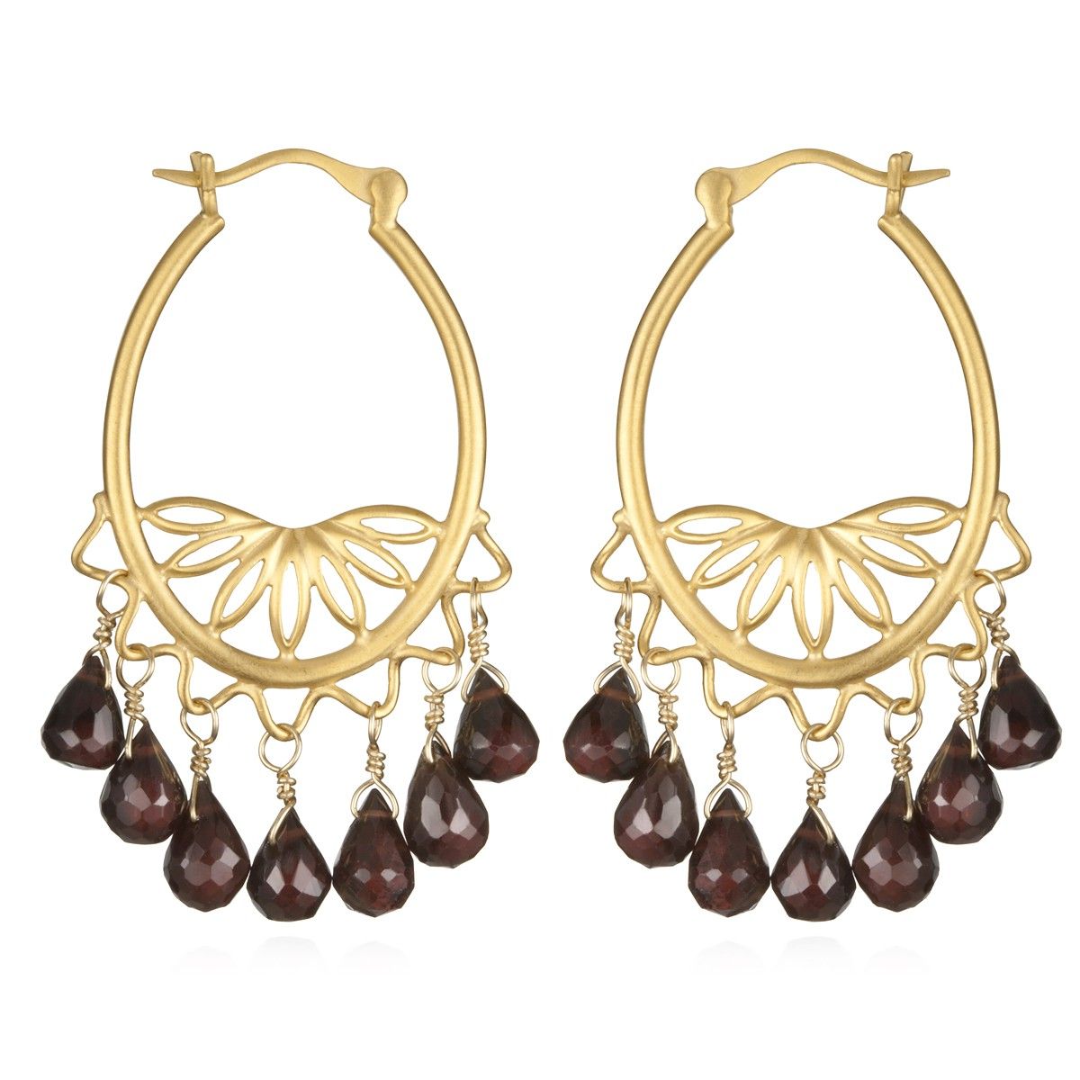 Garnet Chandelier Earrings Satya Jewelry Inspired Garnet Chandelier Earrings Satya Jewelry