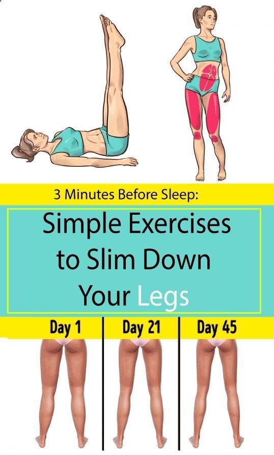 3Minute Workout Before Sleep To Slim Down Your Legs (With images