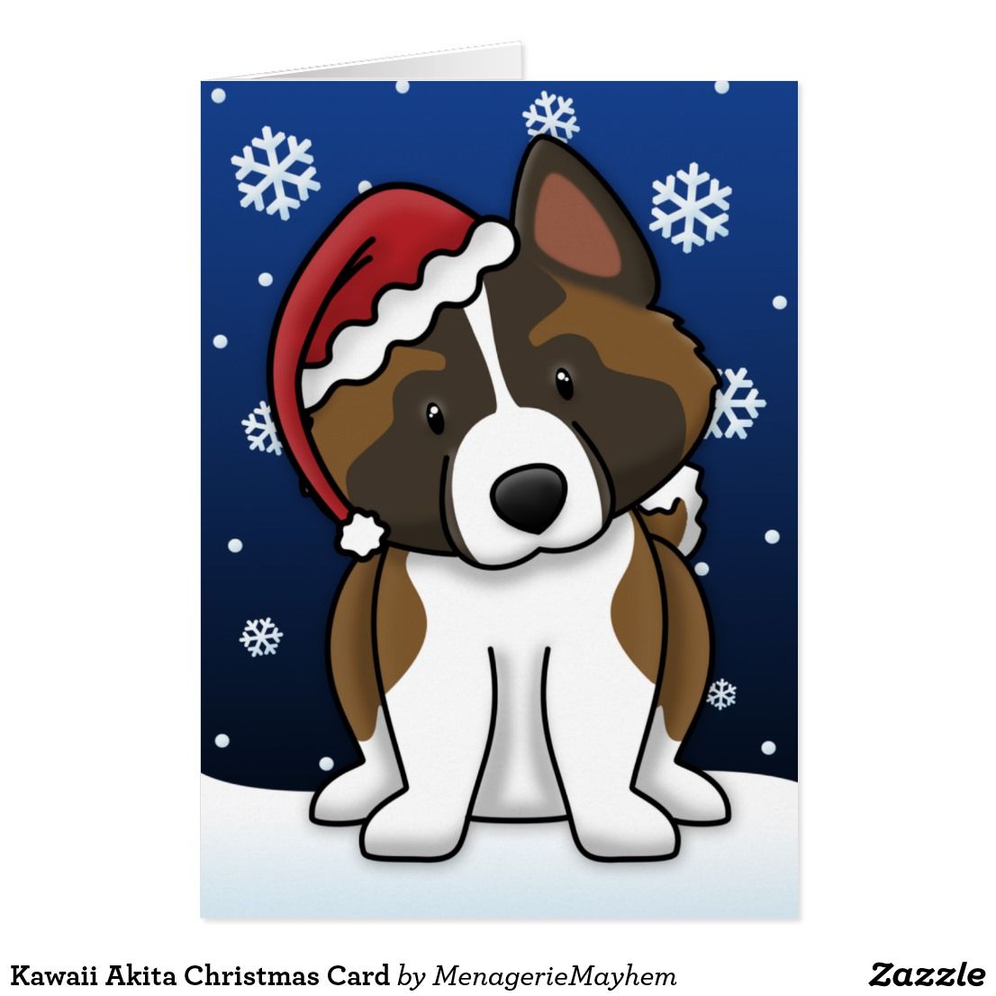 Kawaii Akita Weihnachtskarte Feiertagskarte Zazzle.de Akita Kawaii Akita Weihnachtskarte Feiertagskarte Zazzle.de Akita