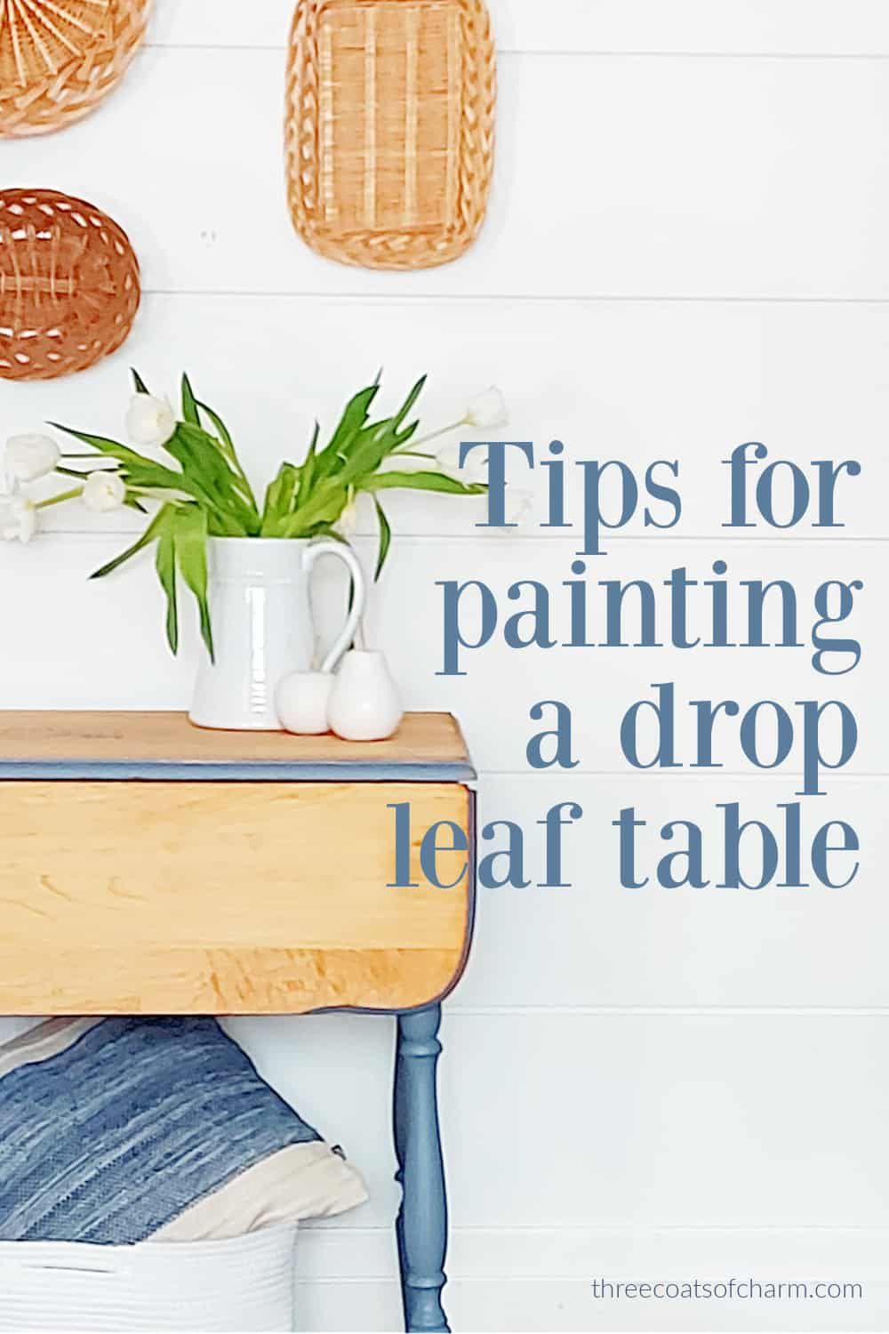 Awesome tips for painting a drop leaf table! - Three Coats of Charm Repainting Furniture, Furniture Fix, Diy Furniture Renovation, Furniture Ideas, Furniture Makeover, Table Flip, A Table, Antique Drop Leaf Dining Table, Drop Down Table