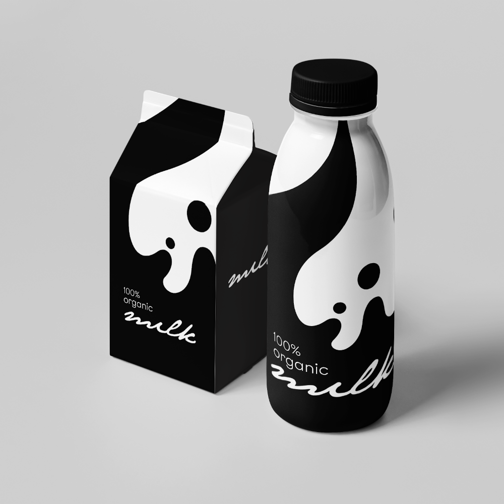 Concepto de leche orgánica en envases del mundo - Galería de diseño de envases creativos Food Packaging Design, Packaging Design Inspiration, Brand Packaging, Graphic Design Inspiration, Branding Design, Organic Milk Packaging, Product Packaging Design, Product Branding, Juice Packaging