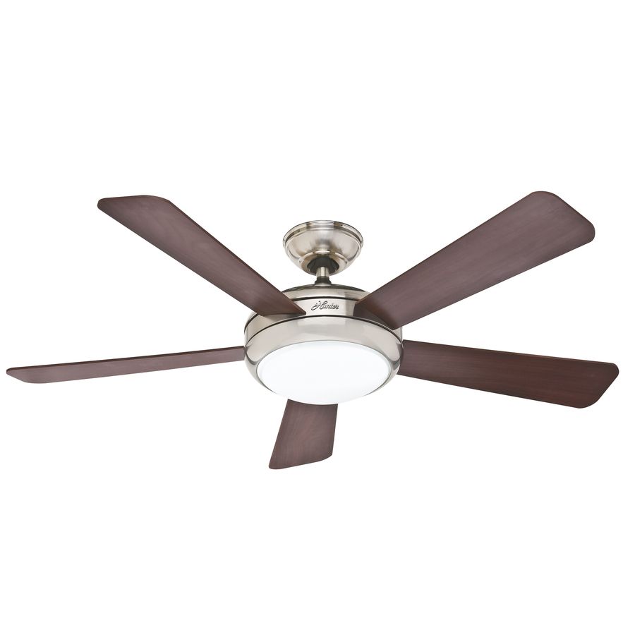 Hunter Palermo 52 In Brushed Nickel Downrod Or Flush Mount Hunter Palermo 52 In Brushed Nickel Downrod Or Flush Mount Ceiling Fan With Remote