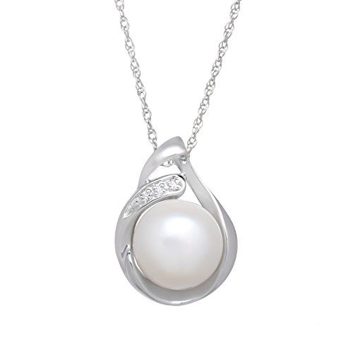 sterling silver freshwater cultured pearl pendant necklace with