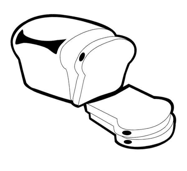 Slice Of Bread Coloring Page