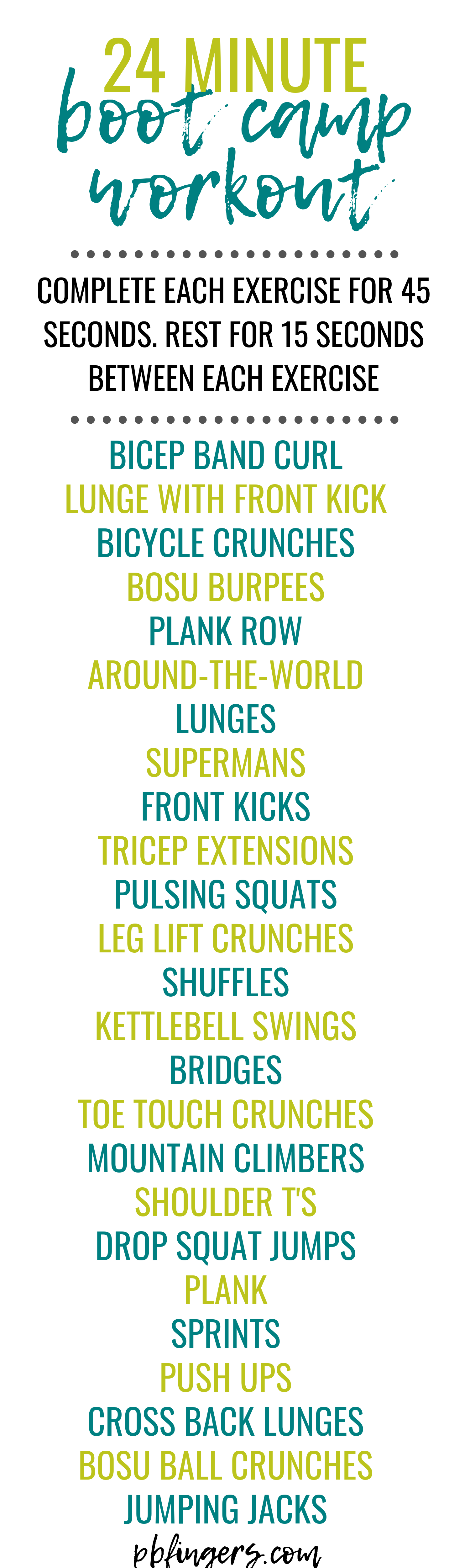 24 Minute Boot Camp Workout