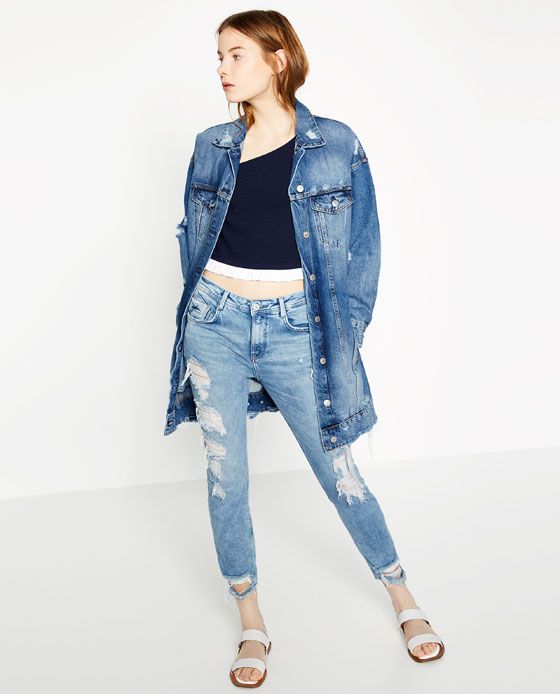 destroyed jeans zara