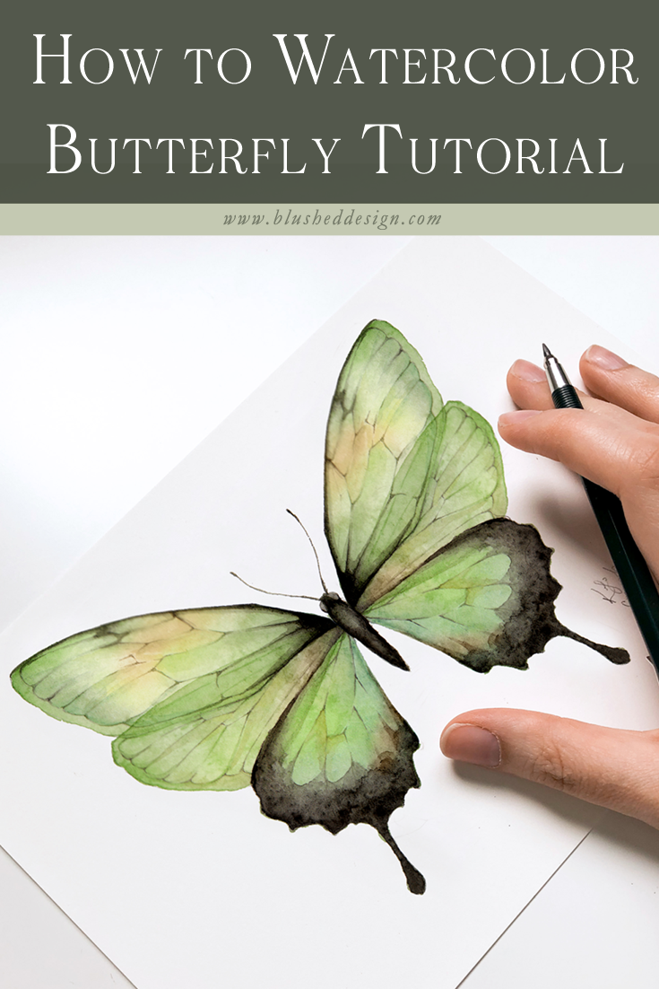 How to Watercolor Butterfly Tutorial