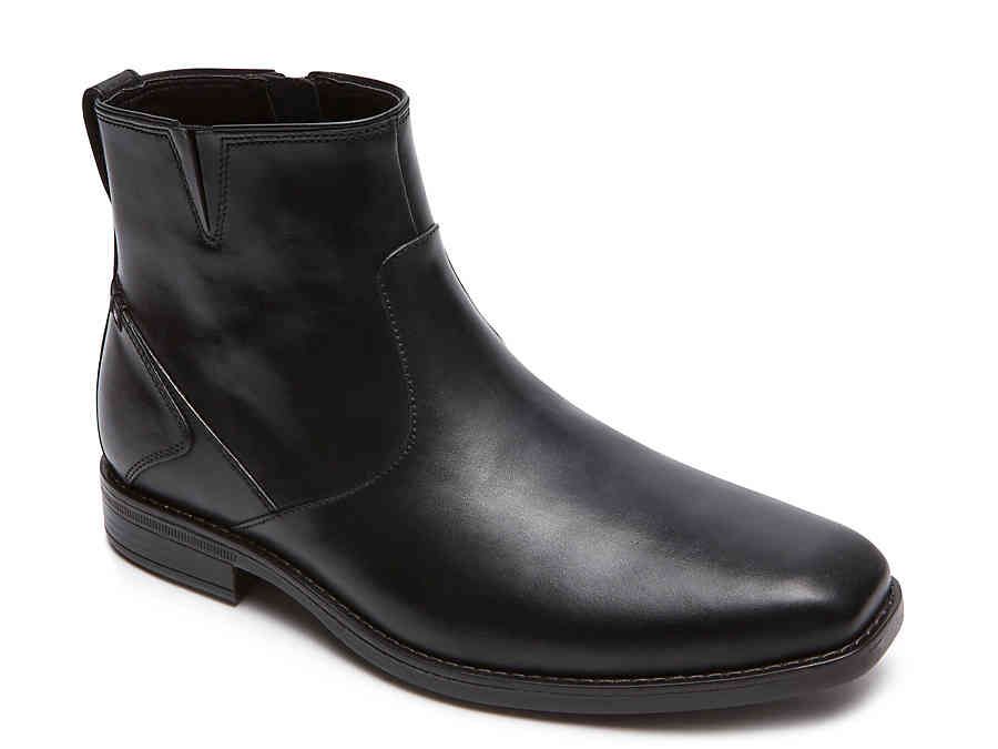 rockport men's traviss zip boot chelsea boot