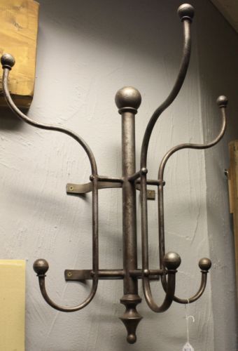 Vintage Industrial Style Wrought Iron Wall Mounted Coat Rack Bronzed Effect Wall Mounted Coat Rack Vintage, Vintage Coat Rack Wall Mounted