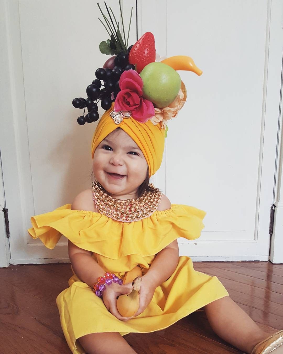 Baby carmen miranda with the tuti fruiti hat | Diy halloween costumes ...