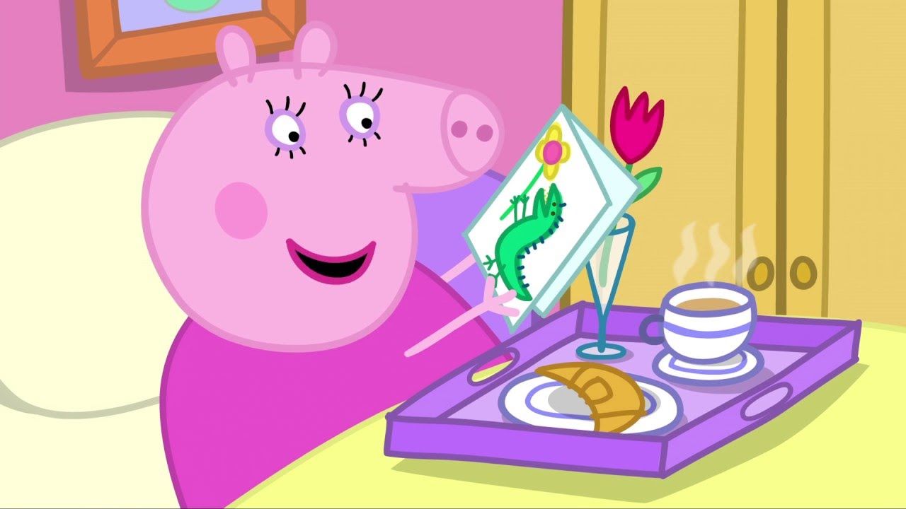 Peppa Pig Makes A Birthday Cake Peppa Pig Cartoon Kids Rebecca