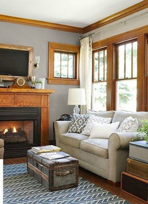 medium dark wood trim in coastal look | The Best Paint Colours To Go ...