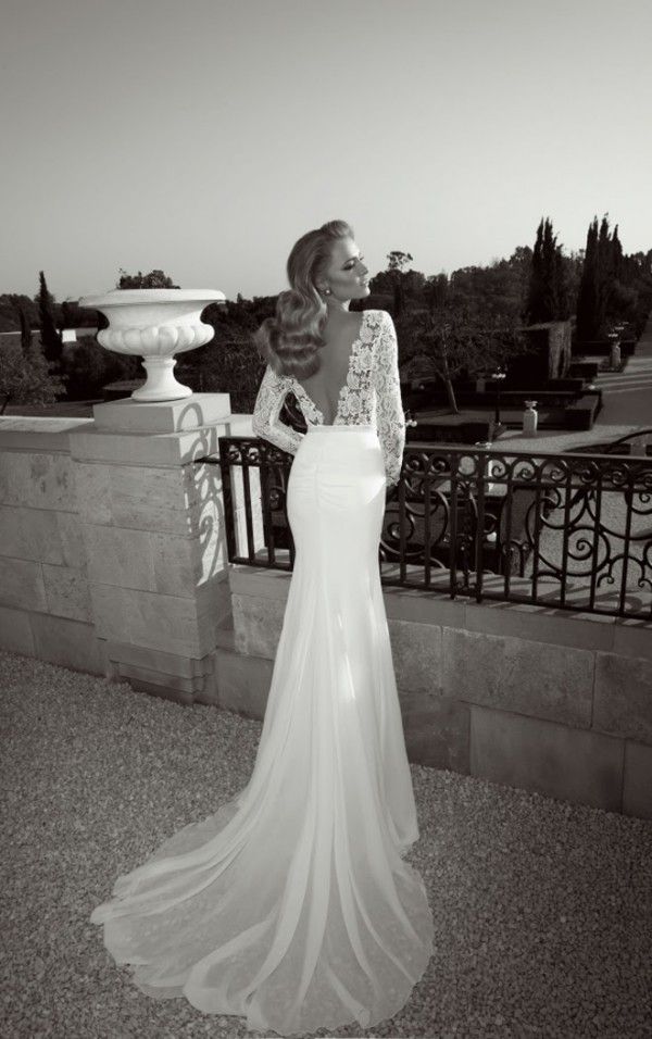 Beautiful Backless Lace Wedding Dresses Pinterest Lace White Dress Backless Beautiful