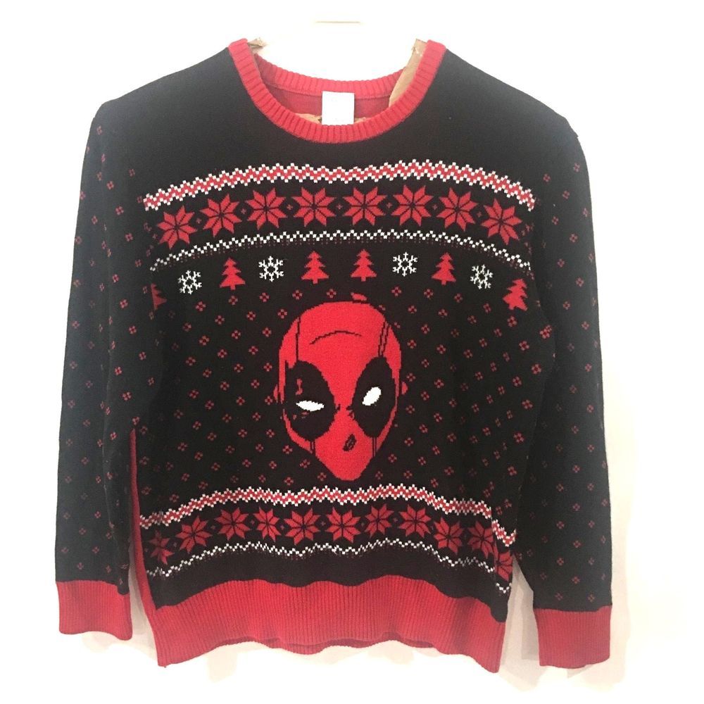 Marvel Mens Deadpool Sweater