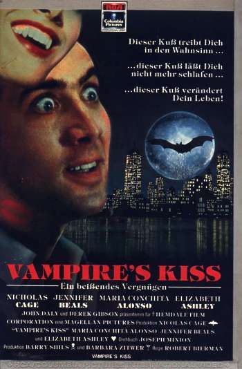 Vampires Kiss With Nick Cage Vampire Kiss Vampire Nicolas Cage