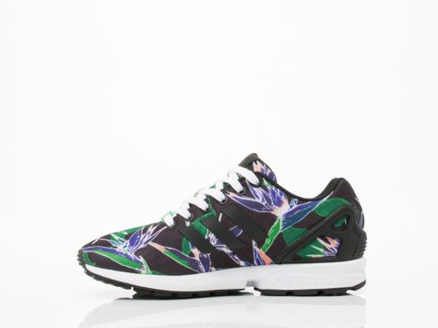 Adidas Originali Zx Flusso In Nero - Verde A Floreale Adidas Originali Zx Flusso In Nero - Verde A Floreale