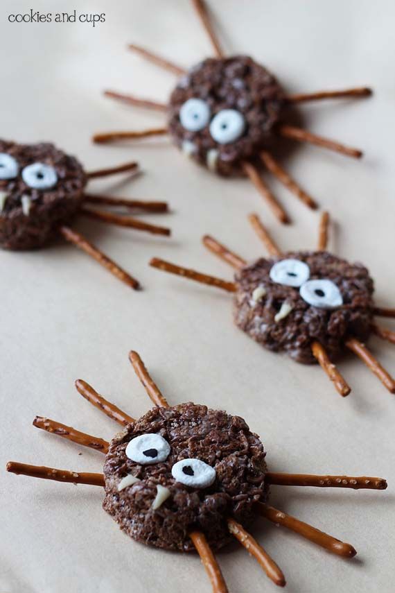 spider and owl krispie treats edible crafts craftgossipcom