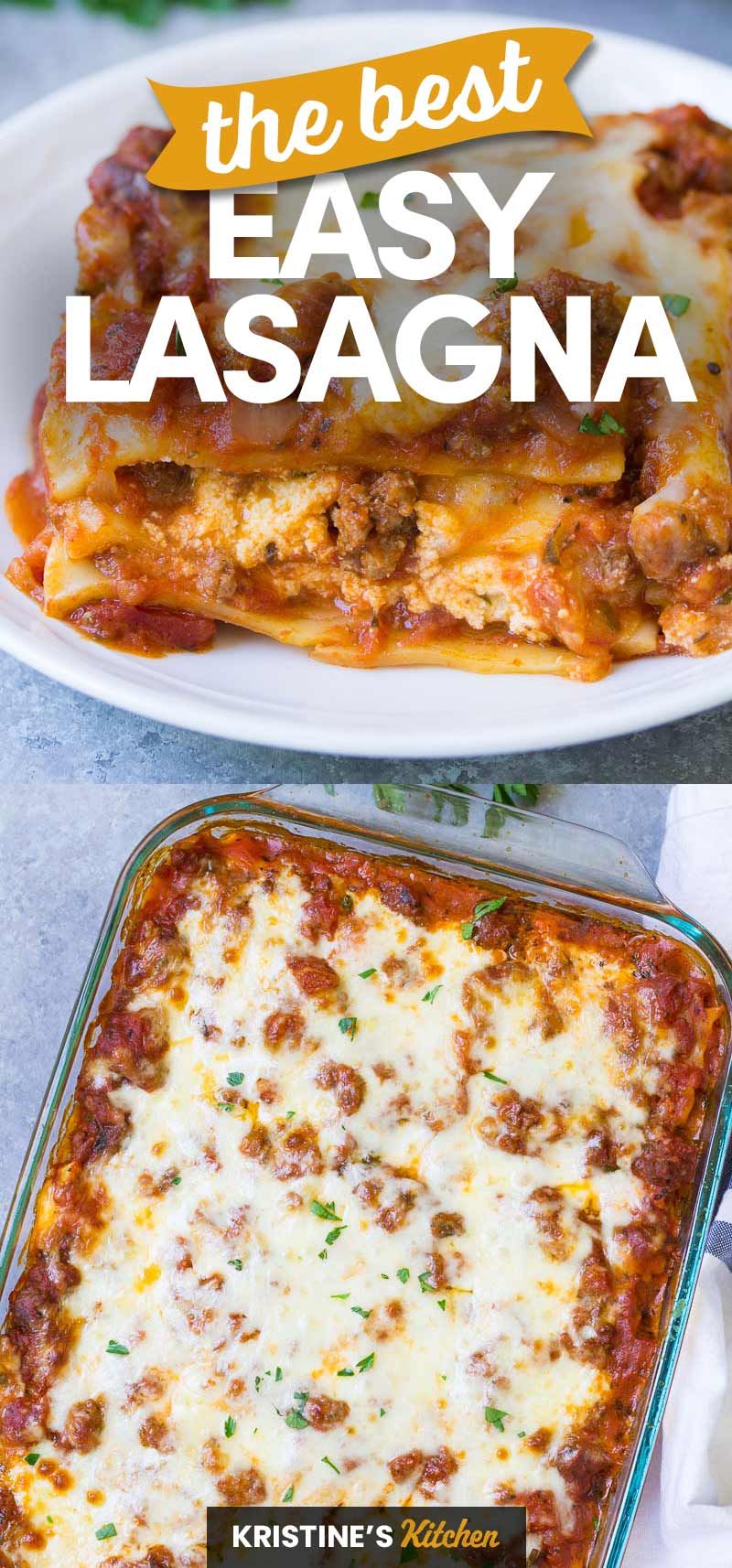 The Best Lasagna Recipe | Easy lasagna recipe, Easy lasagna recipe with ...