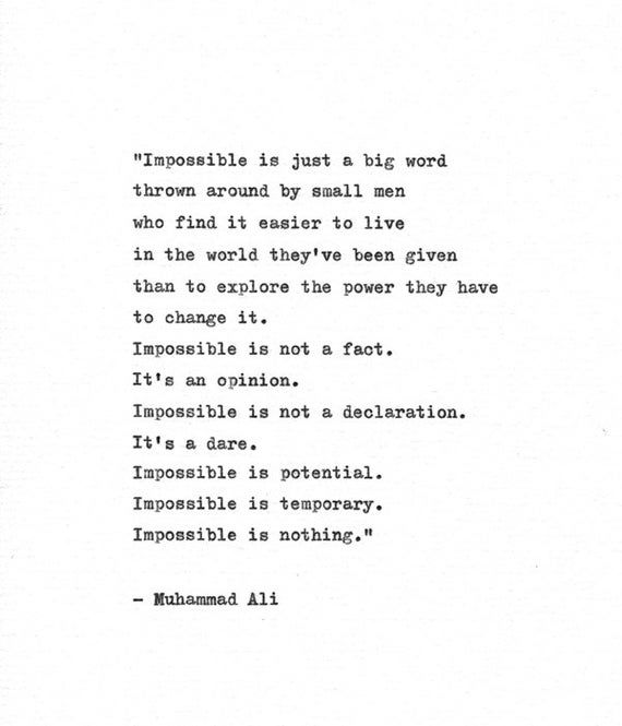 Muhammad Ali Inspirational Quote Muhammad Ali Inspirational Quote