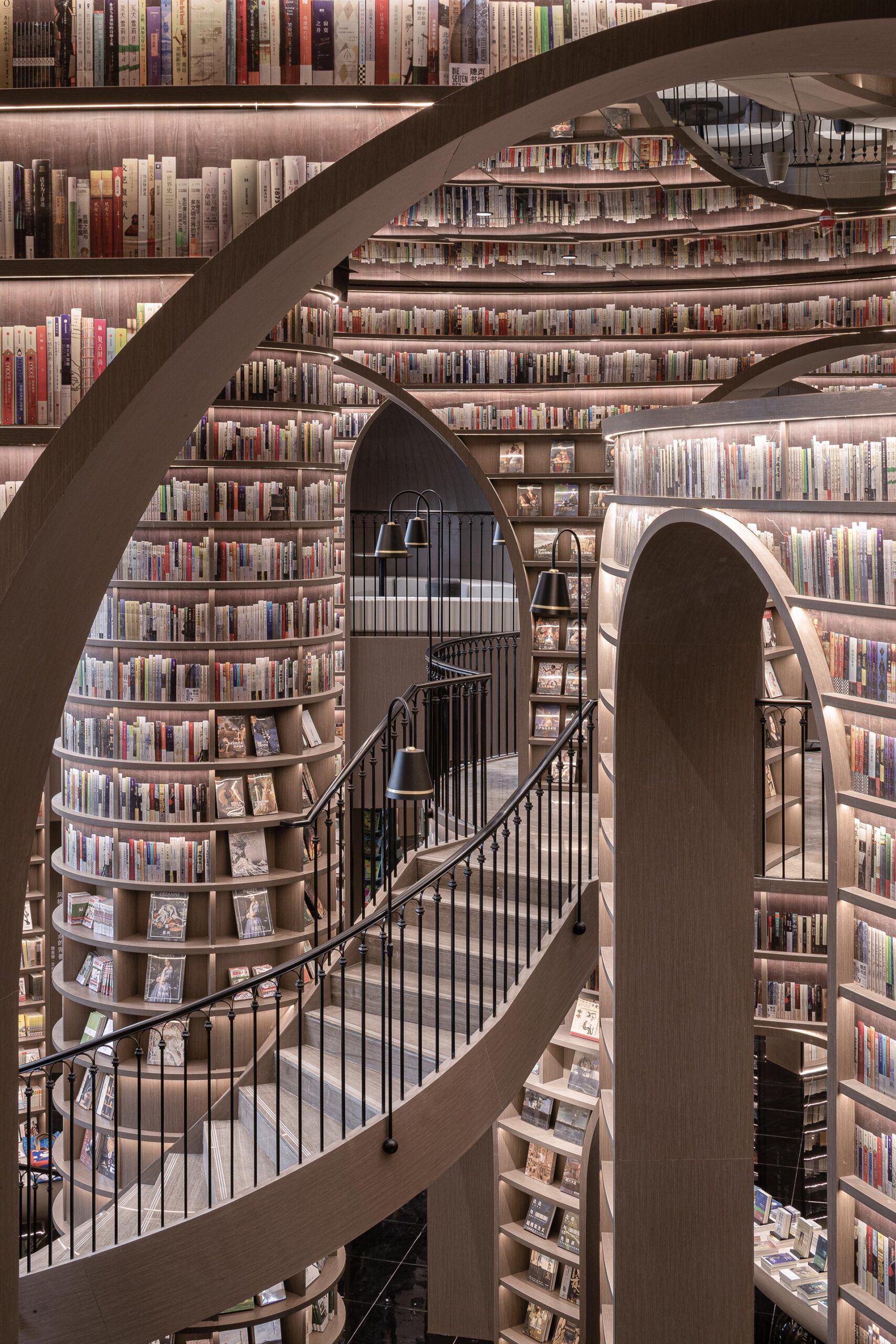 A Mirrored Ceiling And Gleaming Tile Floor Turn This Chinese Bookstore dubai-kinokuniya-largest-japanese-bookstore-in-uae-complete-tour