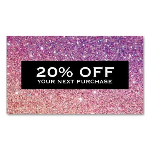 MODERN BRONZEPURPLE OMBRE GLITTER Coupon Card Beauty MODERN BRONZEPURPLE OMBRE GLITTER Coupon Card Beauty