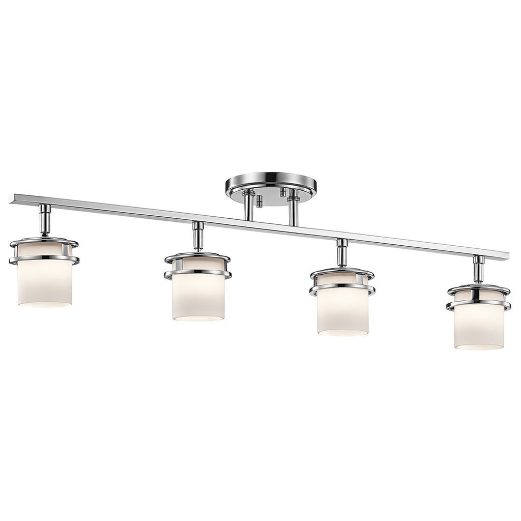 kichler lighting hendrik collection 4 light chrome rail light