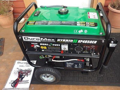 duromax xp4850eh hybrid portable dual fuel propane gas camping rv