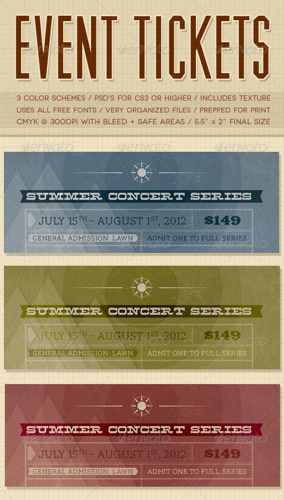 event tickets graphicriver item for sale cool design stuff
