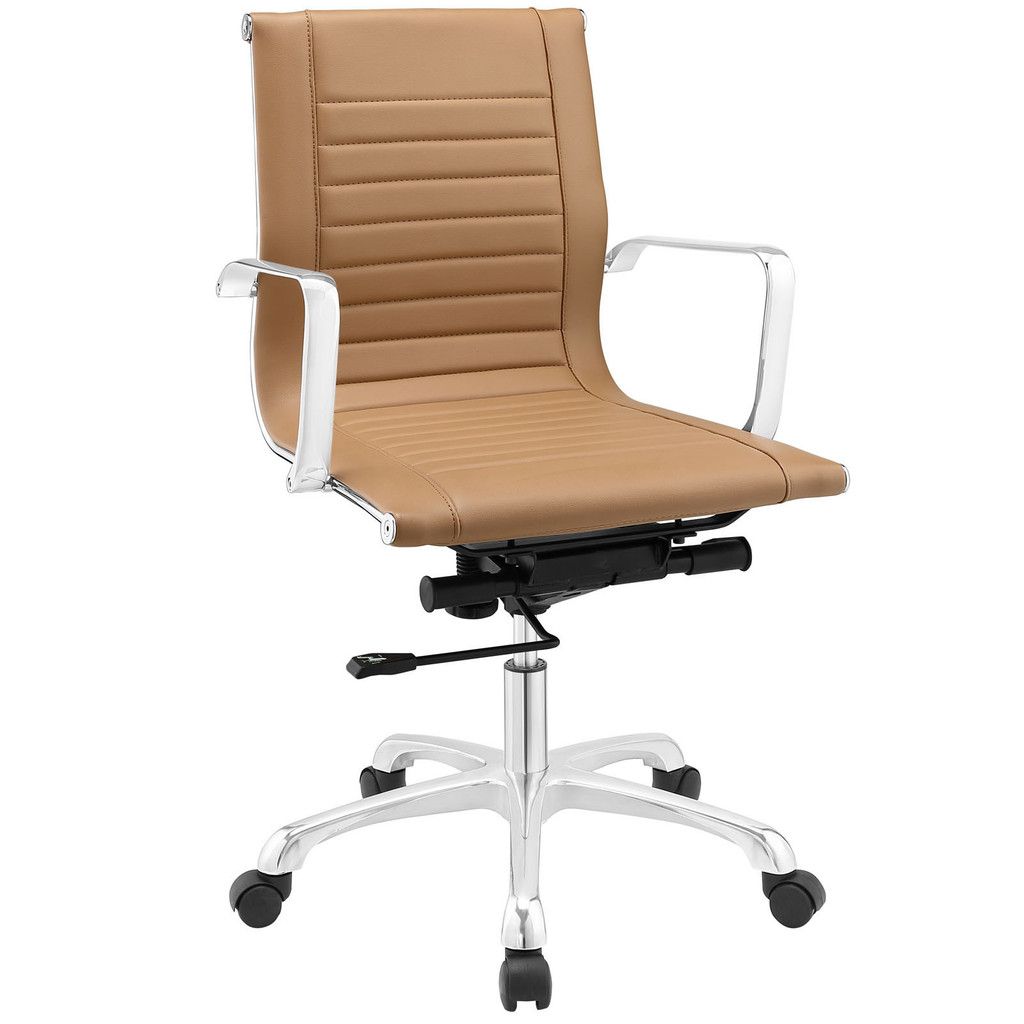 modway modern runway mid back adjustable computer office chair eei