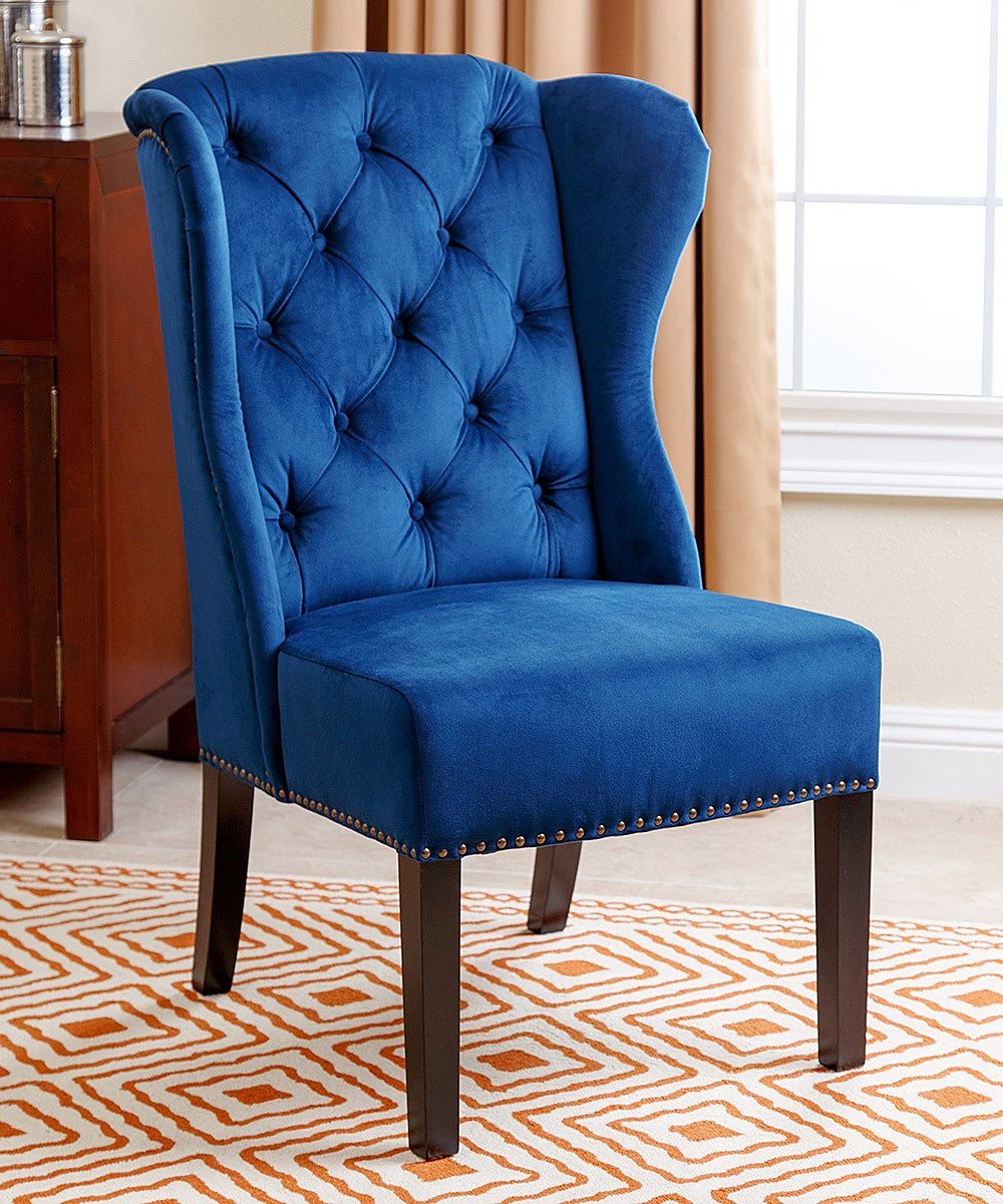 Look At This Navy Blue Versailles Tufted Dining Chair On Zulily Tufted Dining Chair