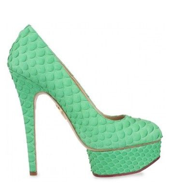 fluro green heels