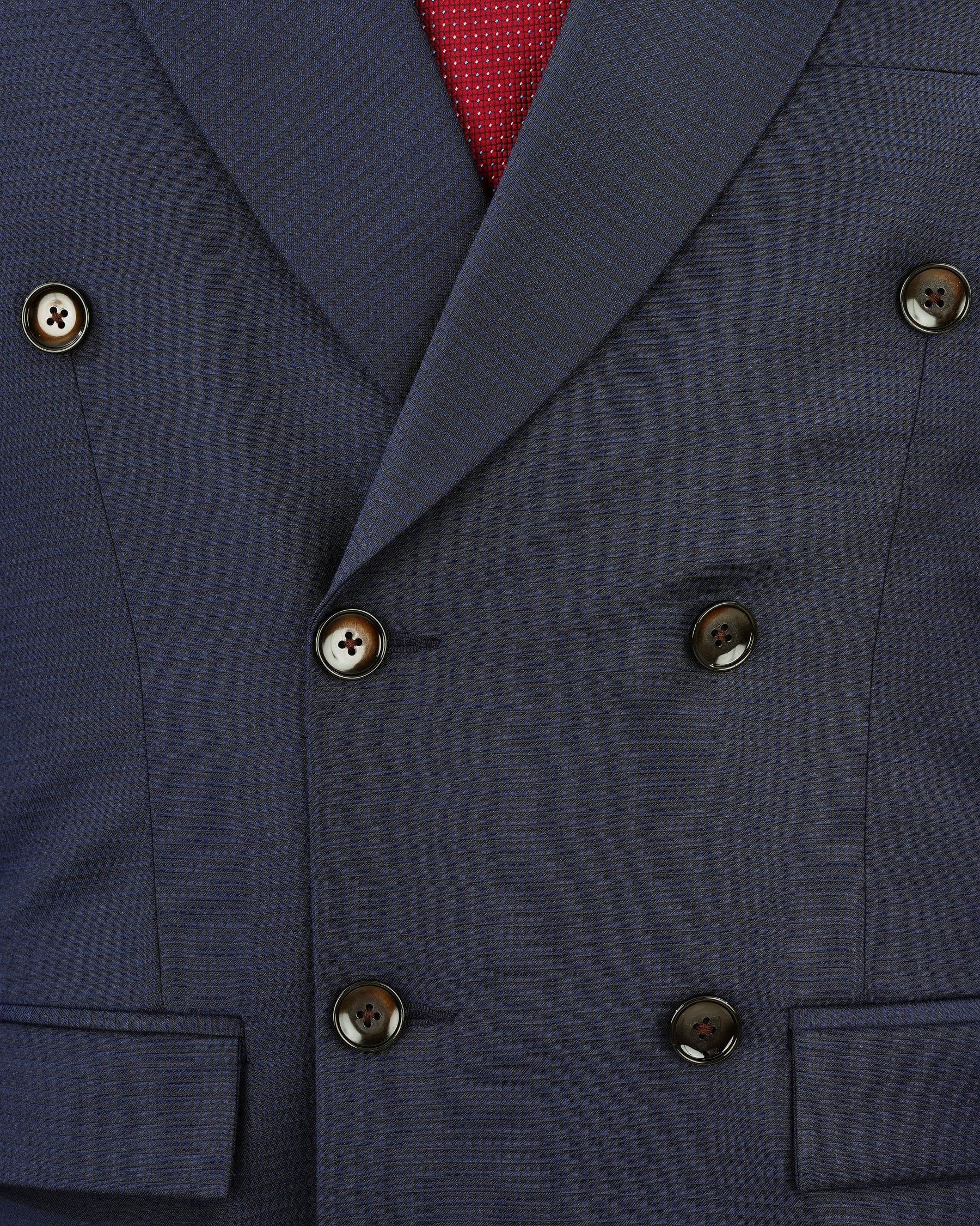 Move out in style with this outstanding double-breasted suit from French Crown. Cut in a regular fit with strong and durable fabric, this suit features double breasted closure, peak lapel and is perfect for important meetings or high-class gatherings. Style it with a white shirt and oxford for a dapper look. In addition to being constructed from Imported Superior Fabrics, French crown Suits are built with top quality components and thoughtful construction. All our suits are double canvassed, wit Blazer And Shorts, Long Blazer, Long Shorts, Atlanta Shopping, Double Breasted Blazer, Blazers For Men, High Class, Luxury Fabrics, Workout Pants