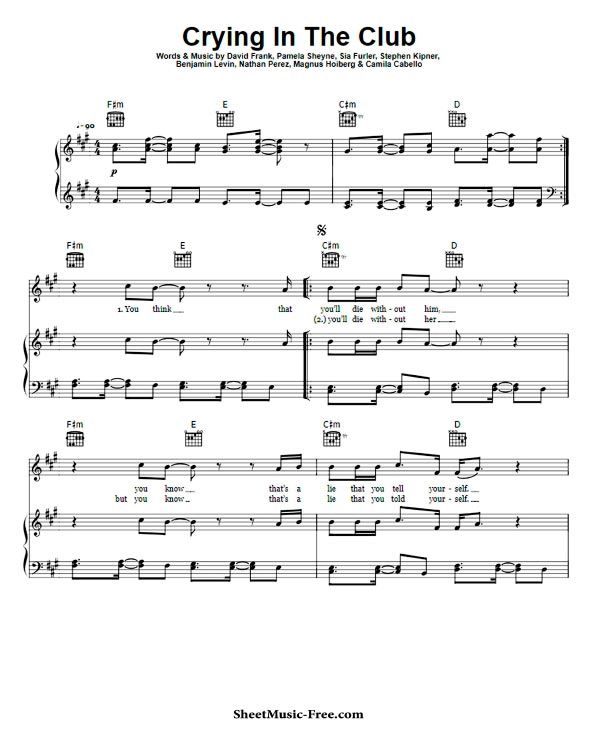 crying in the club sheet music camila cabello free sheet music magnus chord organ sheet music