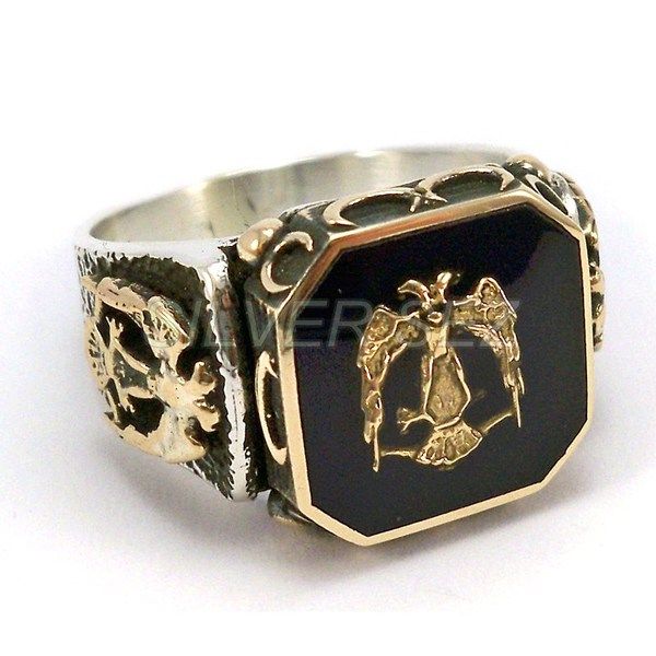925 sterling silver men ring blue enamel double head eagle turkish 925 sterling silver men ring blue enamel double head eagle turkish ottoman man