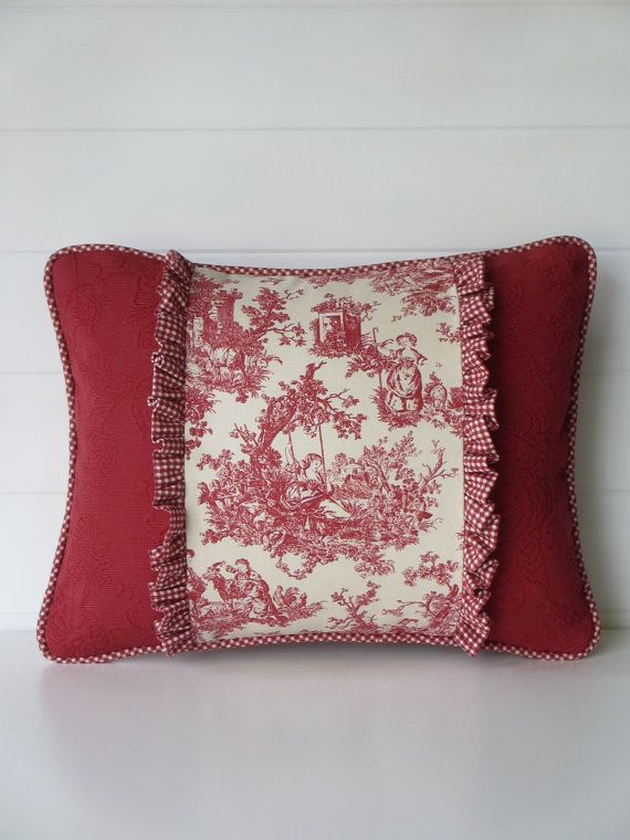 French Country Pillow Cover Country French By ComfortsofHomeDecor Fascinating Toile Decorative Pillows French Country Pillow Cover Country French By ComfortsofHomeDecor Fascinating Toile Decorative Pillows