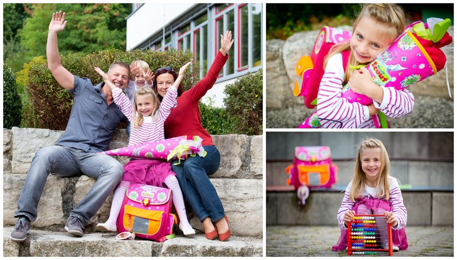 Lebendige Einschulungsbilder zum ersten Schultag - Familienfotograf Fürth - Kinder- und Familienfotografie im Großraum Nürnberg