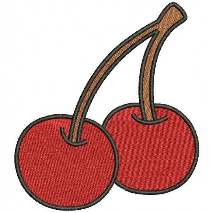 Cherry Filled Machine Embroidery Design Digitized Pattern | Machine