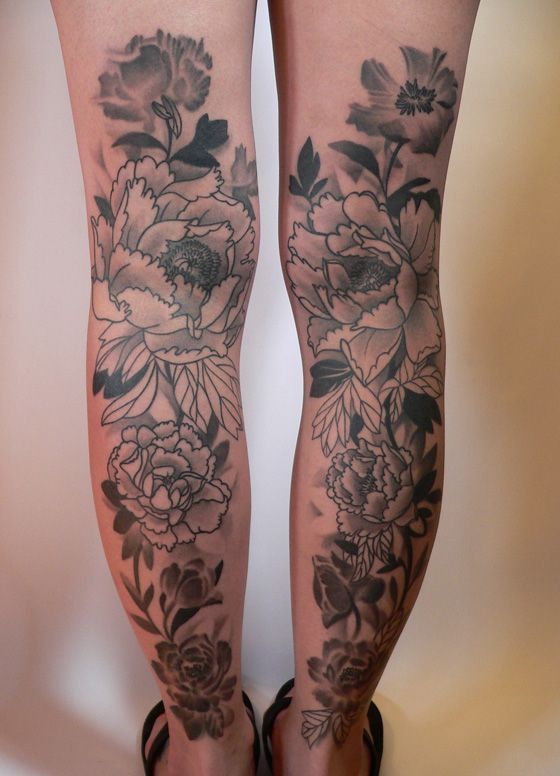 Lower Leg Tattoos, Best Leg Tattoos, Thigh Tattoos Women, Trendy Tattoos, Black Tattoos, Cool Tattoos, Leg Tattoo Placements, Calf Tattoos For Women, Placement Tattoo
