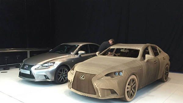 World First Origami Car Life Size Lexus Made Out Of Cardboard World First Origami Car Life Size Lexus Made Out Of Cardboard