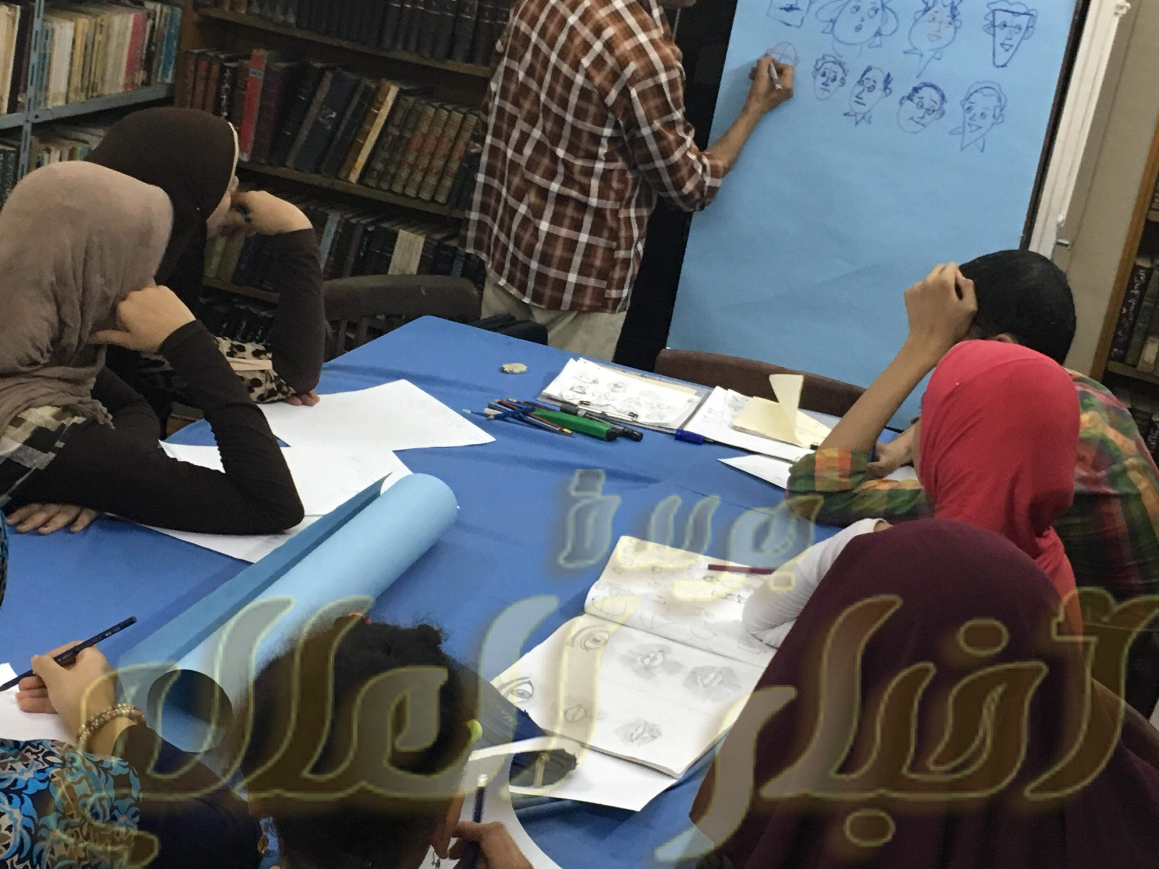 المراحل العمريه في رسم الوجه بورشة فن الكاريكاتير ببيت جرجا ثقافة سوهاج جريدة اخبار العالم مصر بين يديك