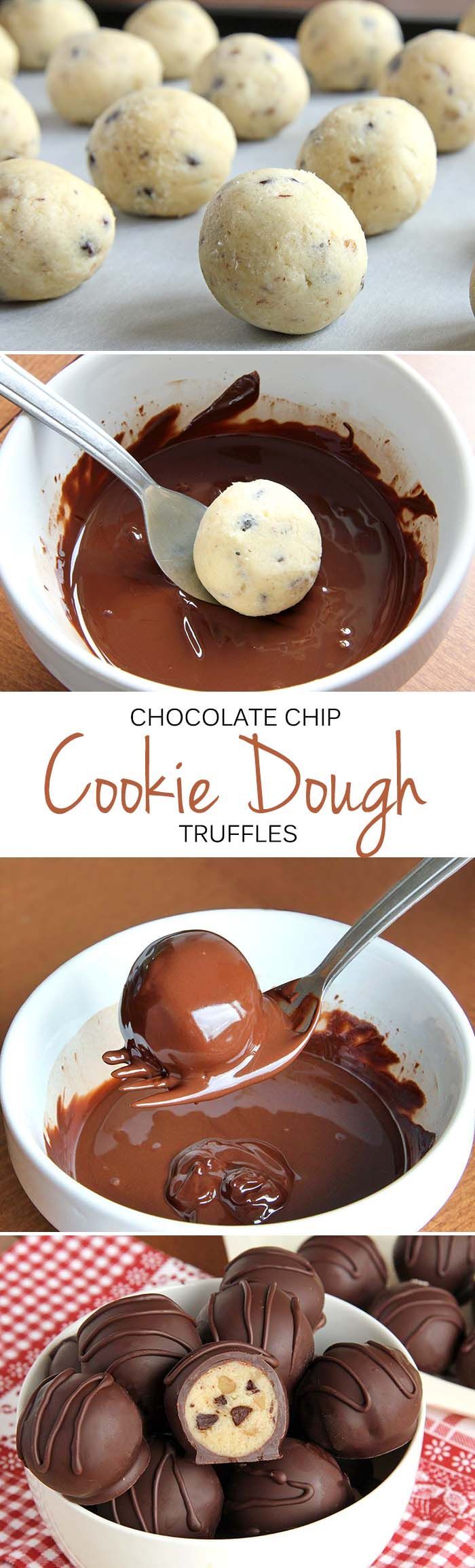 Chocolate Chip Cookie Dough Truffles Cakescottage Recipe Chocolate Chip Cookie Dough Truffles Chocolate Chip Cookie Dough Desserts