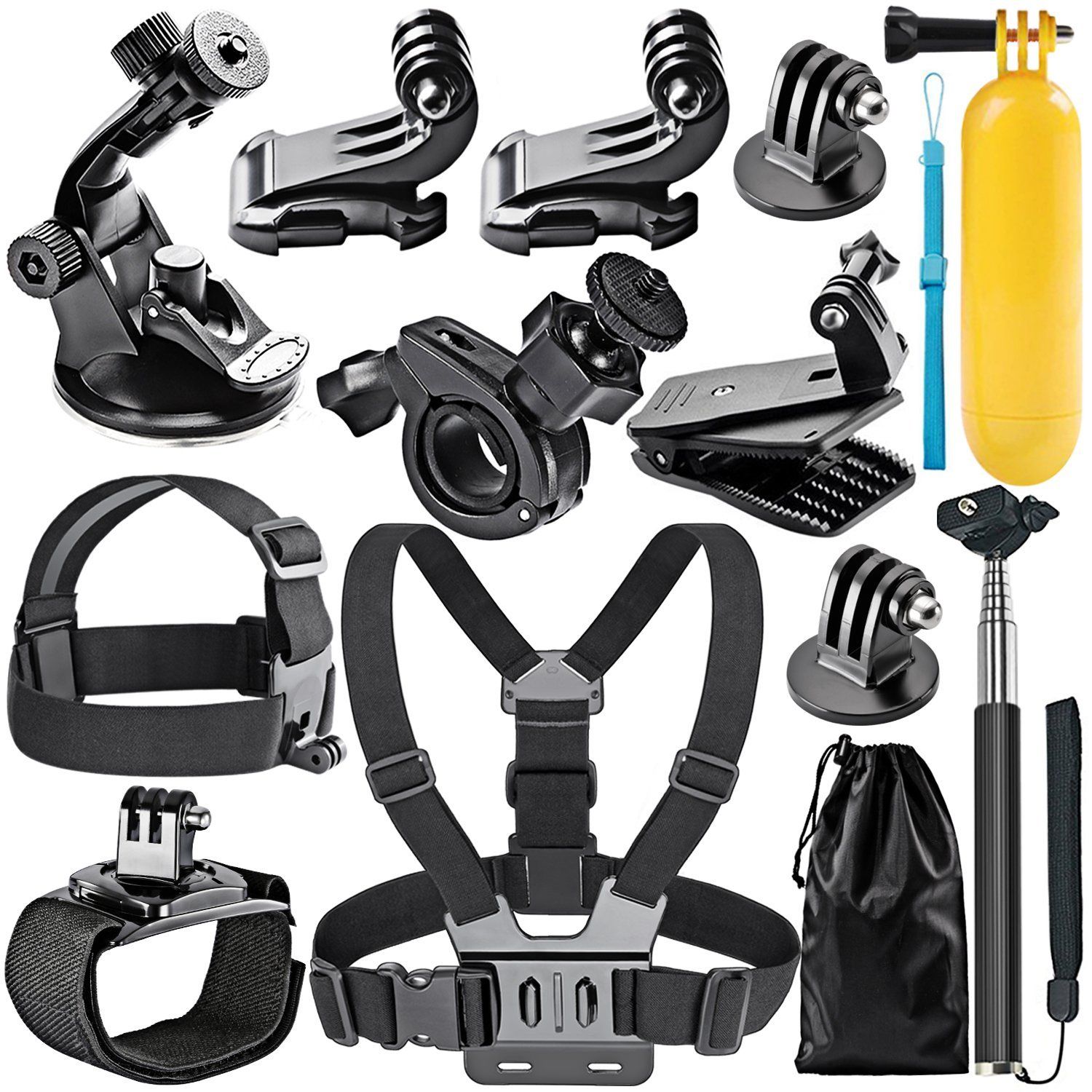 Neewer 12 In 1 Action Camera Accessory Kit For Gopro Hero 4 5 Session Hero 1 2 3 3 4 5 Sj4000 5000 Nikon And Action Camera Action Camera Accessories Gopro