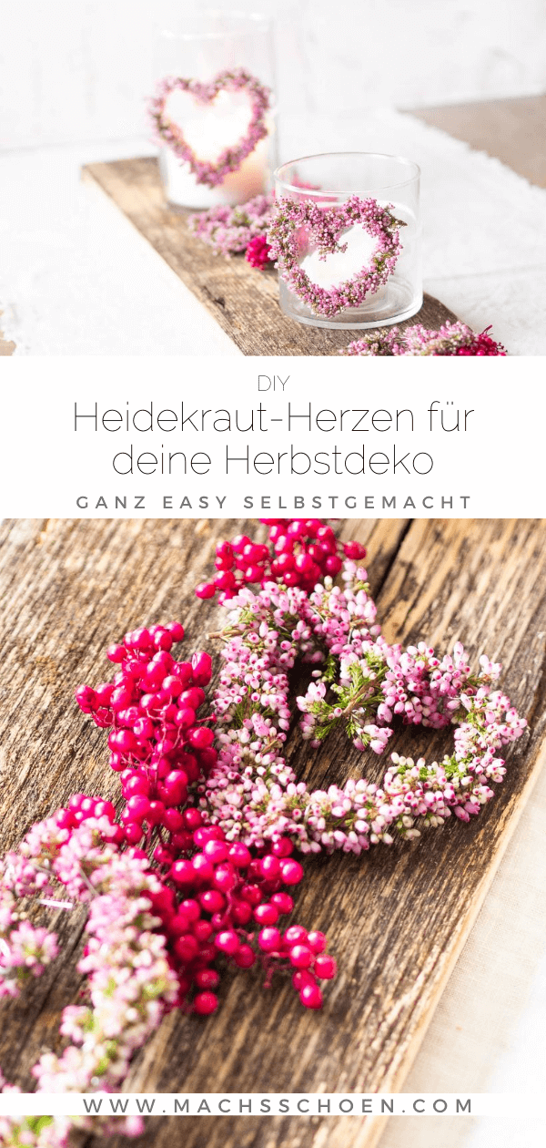 Herbstdeko mit Heidekraut