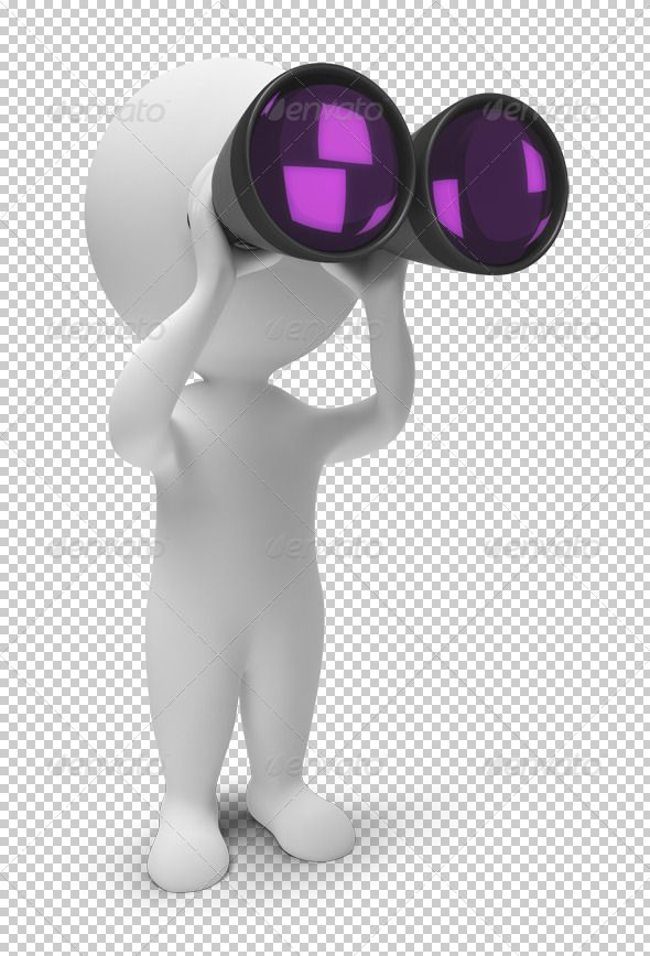3d Small People Binoculars Emoji Images Sculpture Lessons Alpha Channel