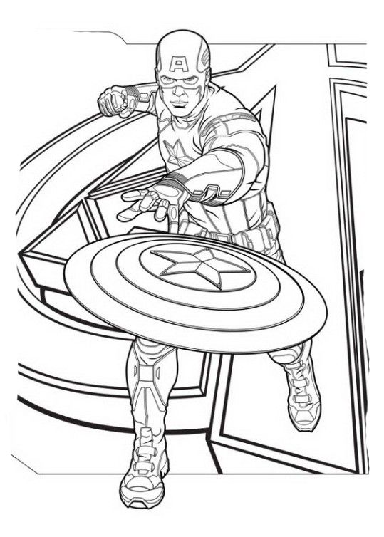 Best of Captain America Coloring Pages (PDF Printable) - Free Coloring