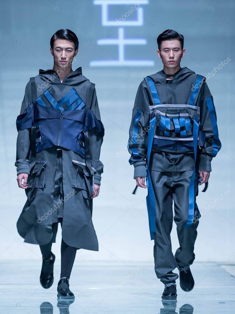 Models Display Creations Designed Students School Beijing Institute Fashion Tech Sponsored Designed Students Cre Technology Fashion Model Tech Fashion
