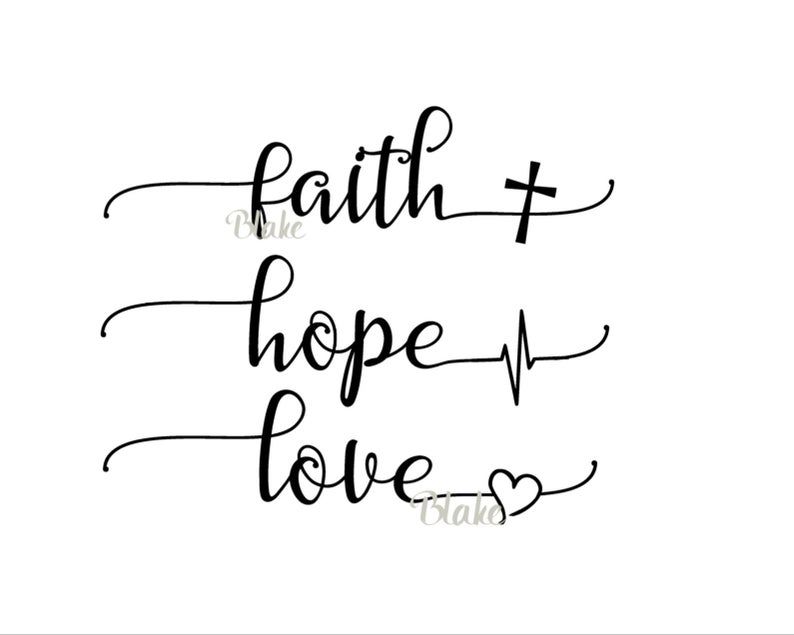 Faith Hope Love svg Religious svg faith svg Christian svg hope | Etsy Trendy Tattoos, Love Tattoos, Small Tattoos, Faith Tattoos, Rib Tattoos, Music Tattoos, Temporary Tattoos, Tatoos, Tatoo Dog